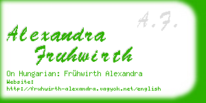 alexandra fruhwirth business card